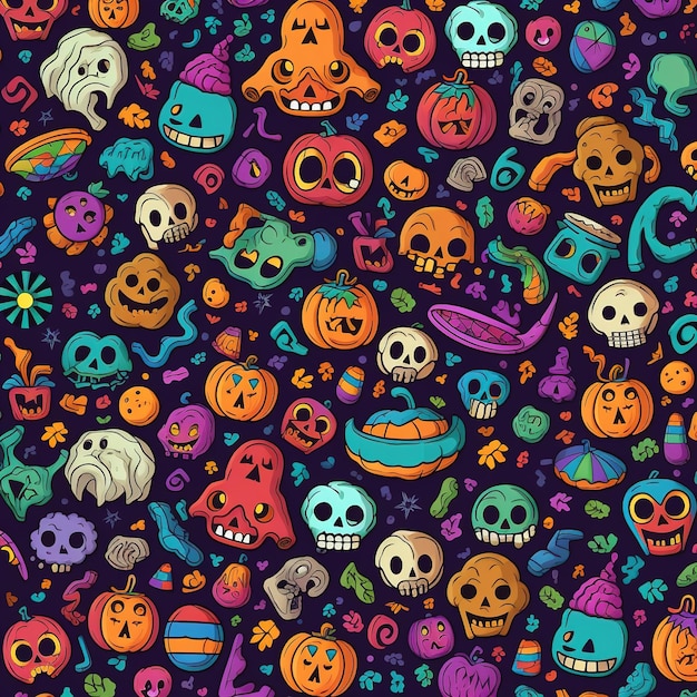 horror halloween themed pattern