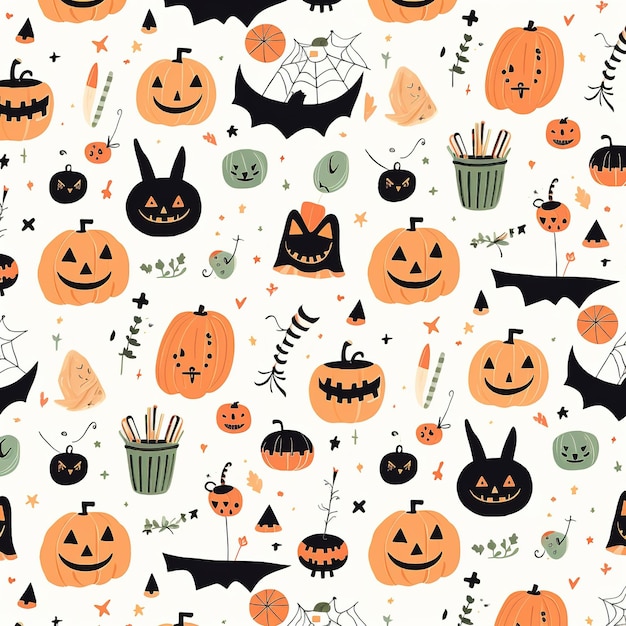 horror halloween themed pattern