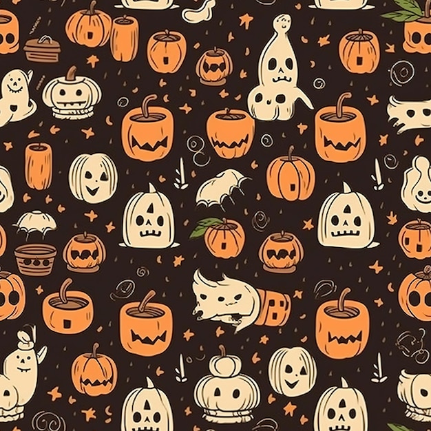 horror halloween themed pattern