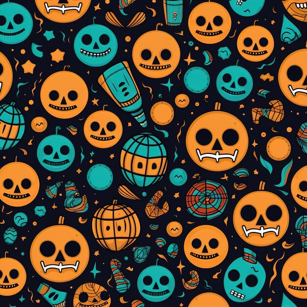 horror halloween themed pattern