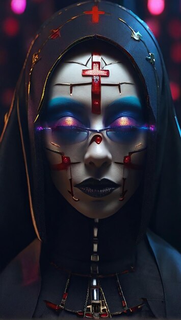 Premium Photo | A horror nun generative ai