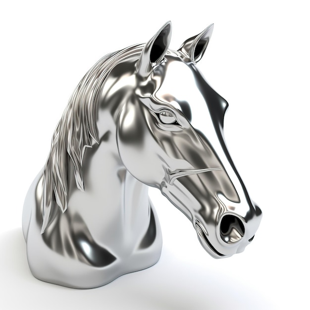 Horse chrome silver