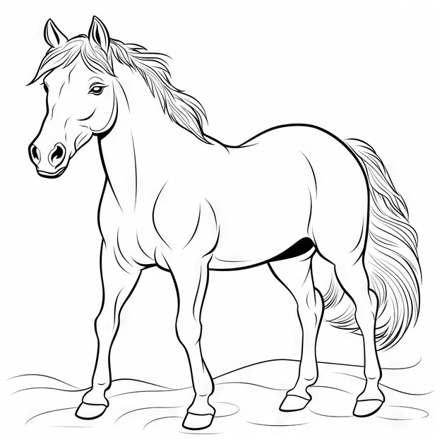 Horse coloring pages for kids