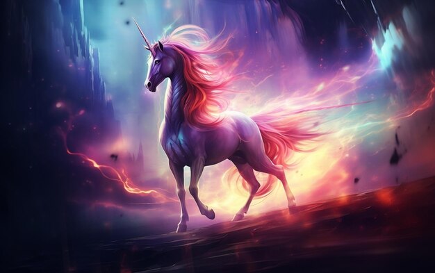 Horse Cool and Beautiful Artistic Creation Generative AI