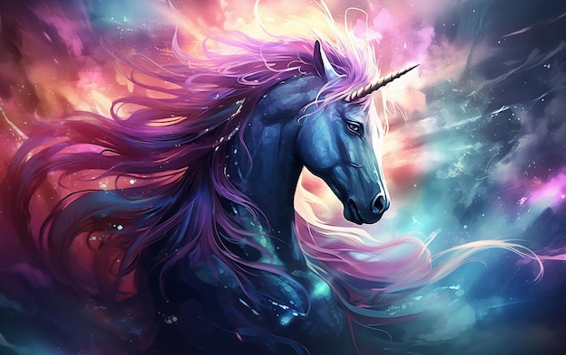 Horse Cool and Beautiful Artistic Creation Generative AI