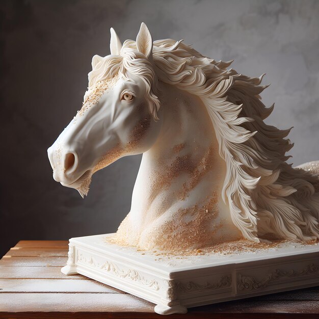 Photo horse decor elegant artwork plaster