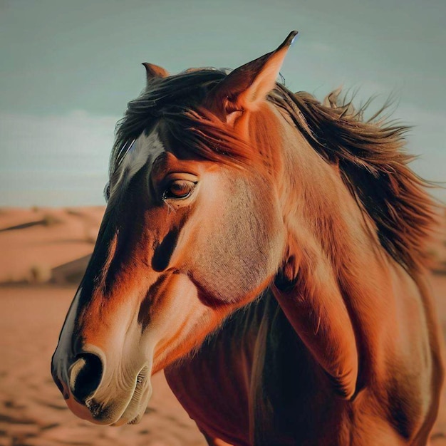 Horse at the desert