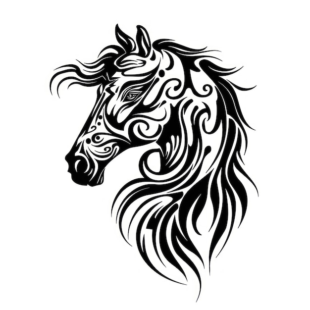 horse drawing animal mammal