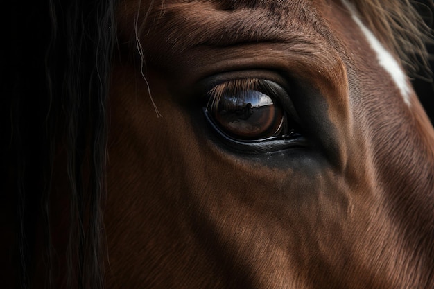 Horse eye closeup