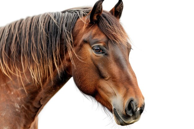 horse face shot isolated on transparent background