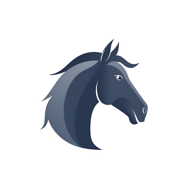 Photo horse head logo vector illustration of a black horse head