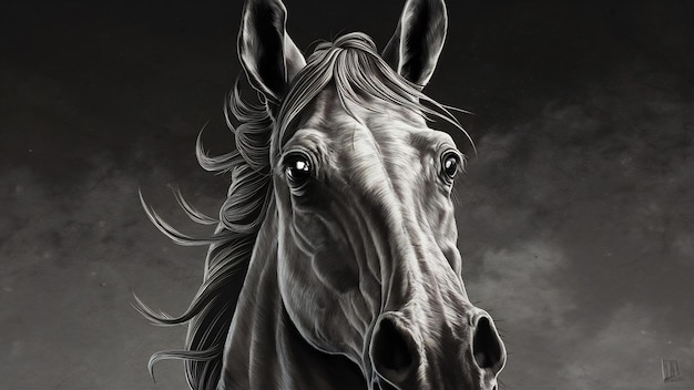 Horse head portrait