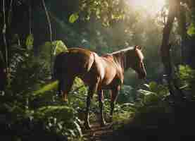 Photo a horse in jungle