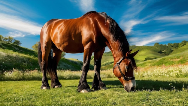 Horse in meadow