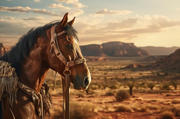 Photo horse in monument valley arizona united states of america