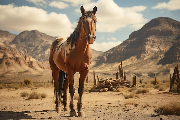 Photo horse in monument valley arizona united states of america