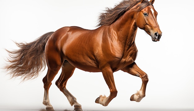 Horse in Motion Elevation Side View in Studio Light