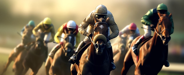 horse race view AI generated image