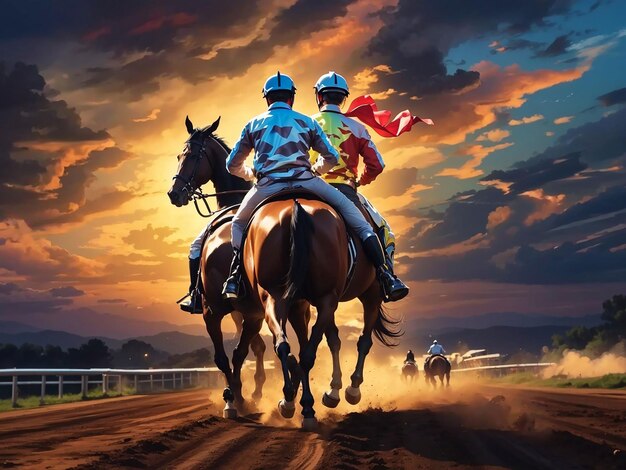 Photo the horse racing game