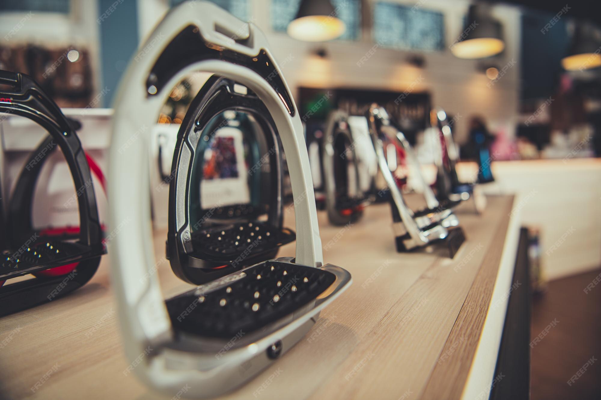 Premium Photo Horse Riding Stirrups in Equestrian Shop