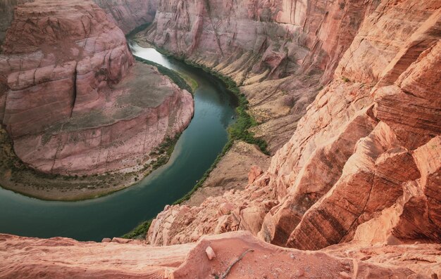 Horse Shoe Bend on Colorado River Adventure american vacation concept West USA