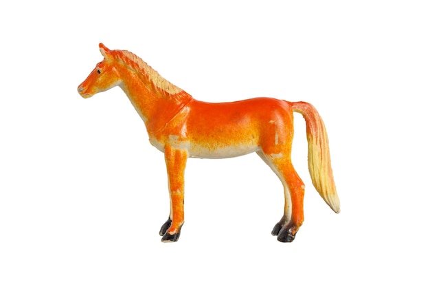 Horse toy figurine isolated on white background