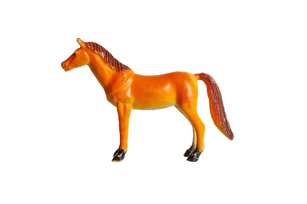 Horse toy figurine isolated on white background