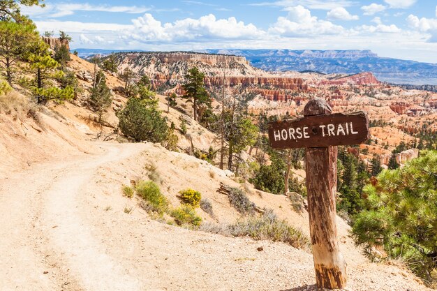 Horse Trail-gezicht bij Bryce Canyon, VS