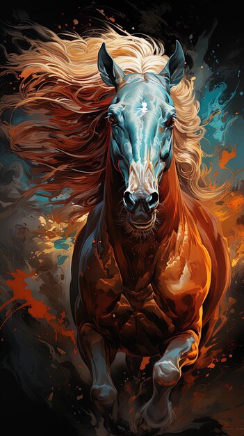 a horse with a mane of hair and the words  wild horse