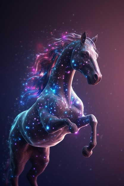 A horse with stars on it