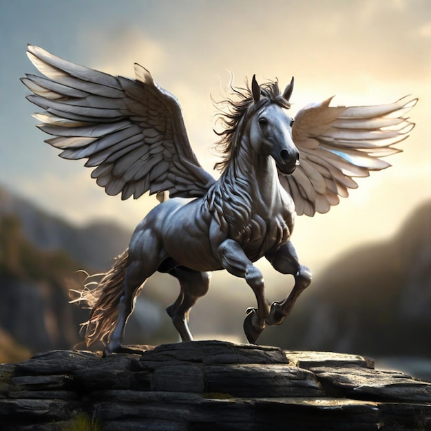 a horse with wings that has wings