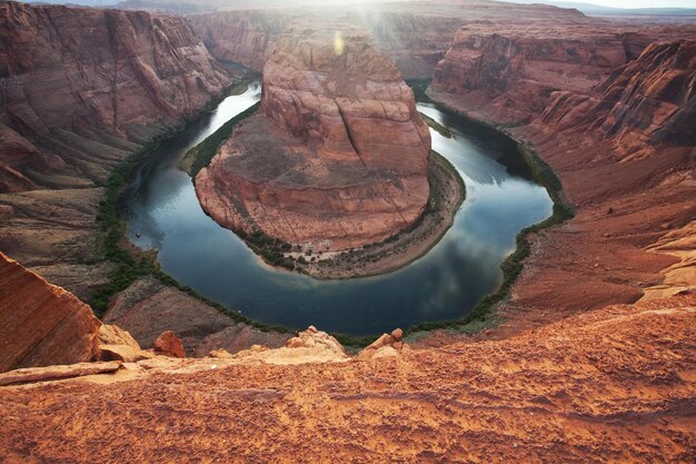 Horseshoe Bend bij zonsondergang