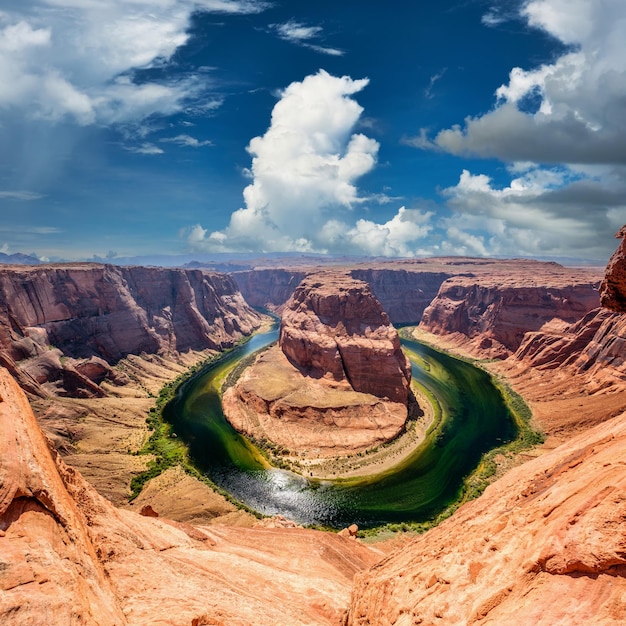 Horseshoe bend on colorado river