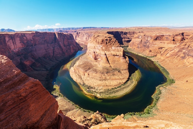 Curva a ferro di cavallo vicino a page, utah