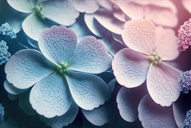 Hortensia blauwe kamer bloemen