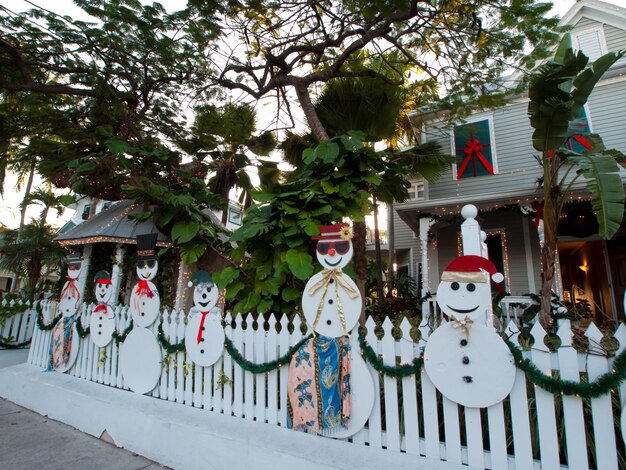 Hose decorated for Christmas on Key West, Florida.