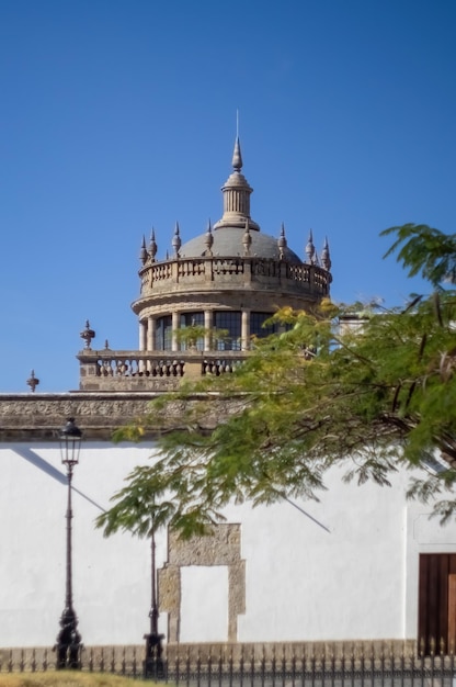 メキシコの建物のメイン パティオから見たグアダラハラのオスピシオ カバナスの建物