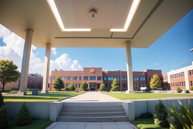 Foto sfondo della carta da parati della malattia del trattamento sanitario dell'istituzione medica della croce rossa dell'edificio dell'ospedale