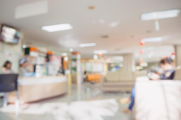 Hospital or clinic interior blurred for background