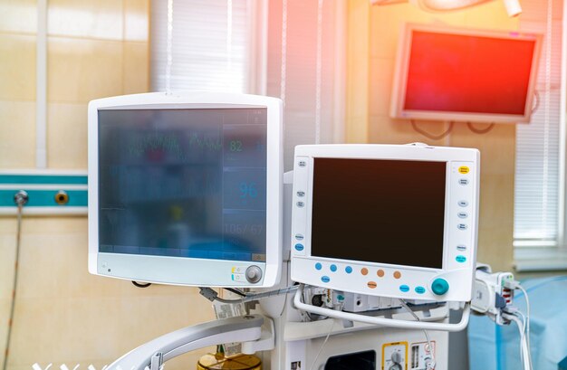 Hospital device with monitor Monitoring medical healthcare system