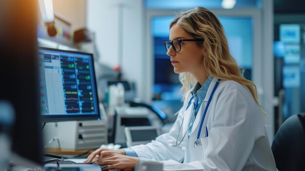 Hospital doctor in office