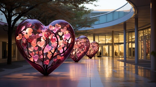 Hospital Healing Garden Featuring Heartshaped Dna