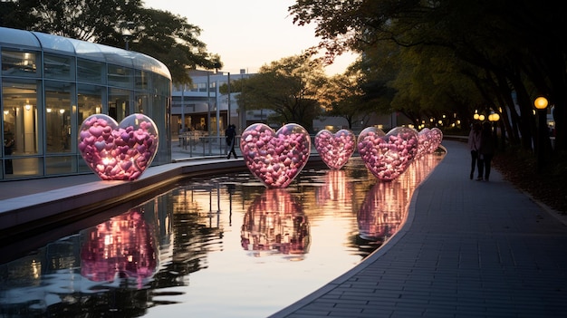 Hospital Healing Garden Featuring Heartshaped Dna