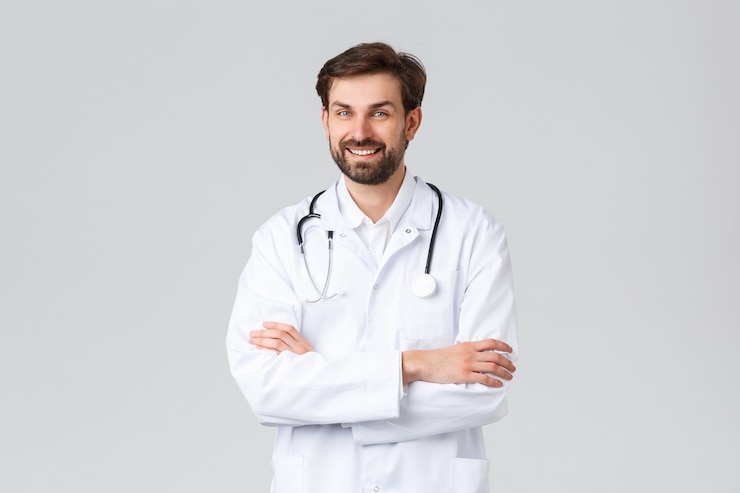 Photo hospital, healthcare workers, covid-19 treatment concept.