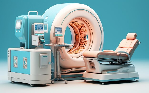 医療機器が設置された病室 AI