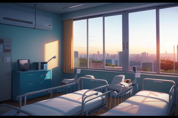 Free Vectors  Simple room anime background with bed and desk