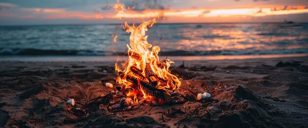 Photo hosting a doggy beach bonfire