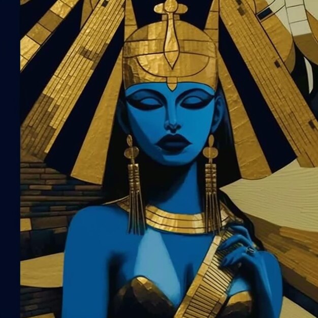 Hot aantrekkelijk modemodel in Egyptische koningin Cleopatra koninklijke kostuums