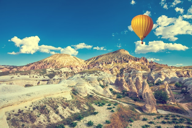 Mongolfiera sopra la cappadocia