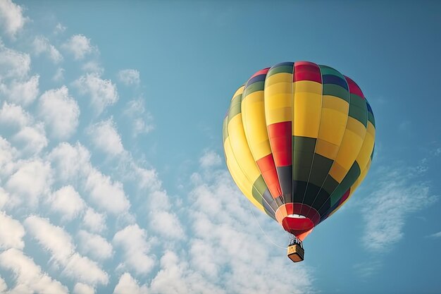 空を飛ぶ熱気球